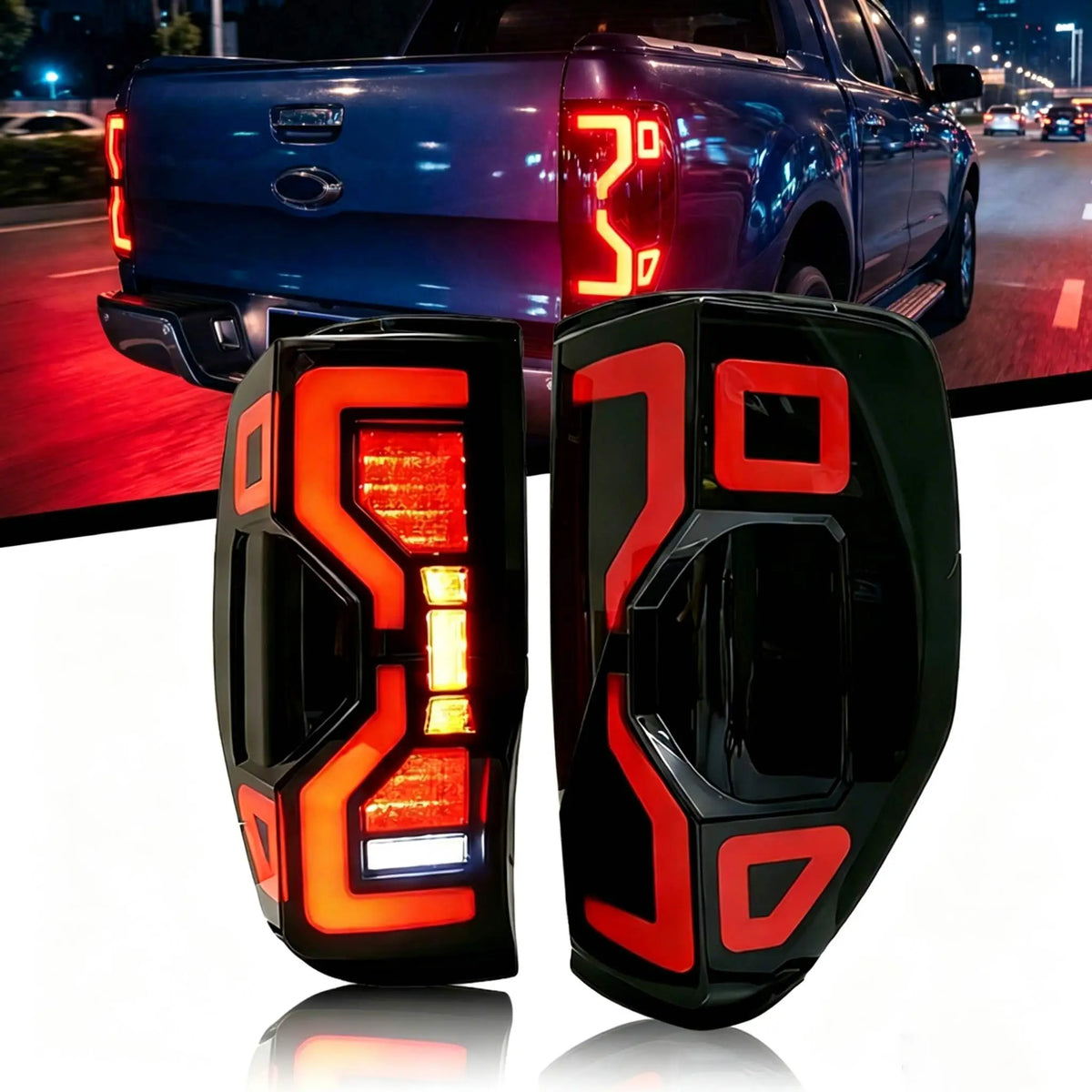 For Ford Ranger LED Rear Tail Assembly T6 T7 T8 Reverse Driving