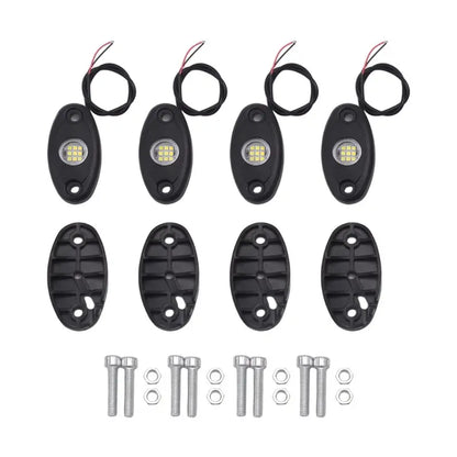For Off Road sp-4pcs 9LED Super Bright Rock Kit Waterproof Neon