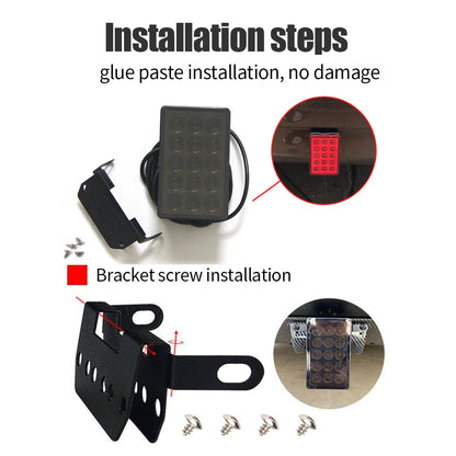 Strobe F1 Brake Pilot Motorcycle Rear Tail Warning Reverse