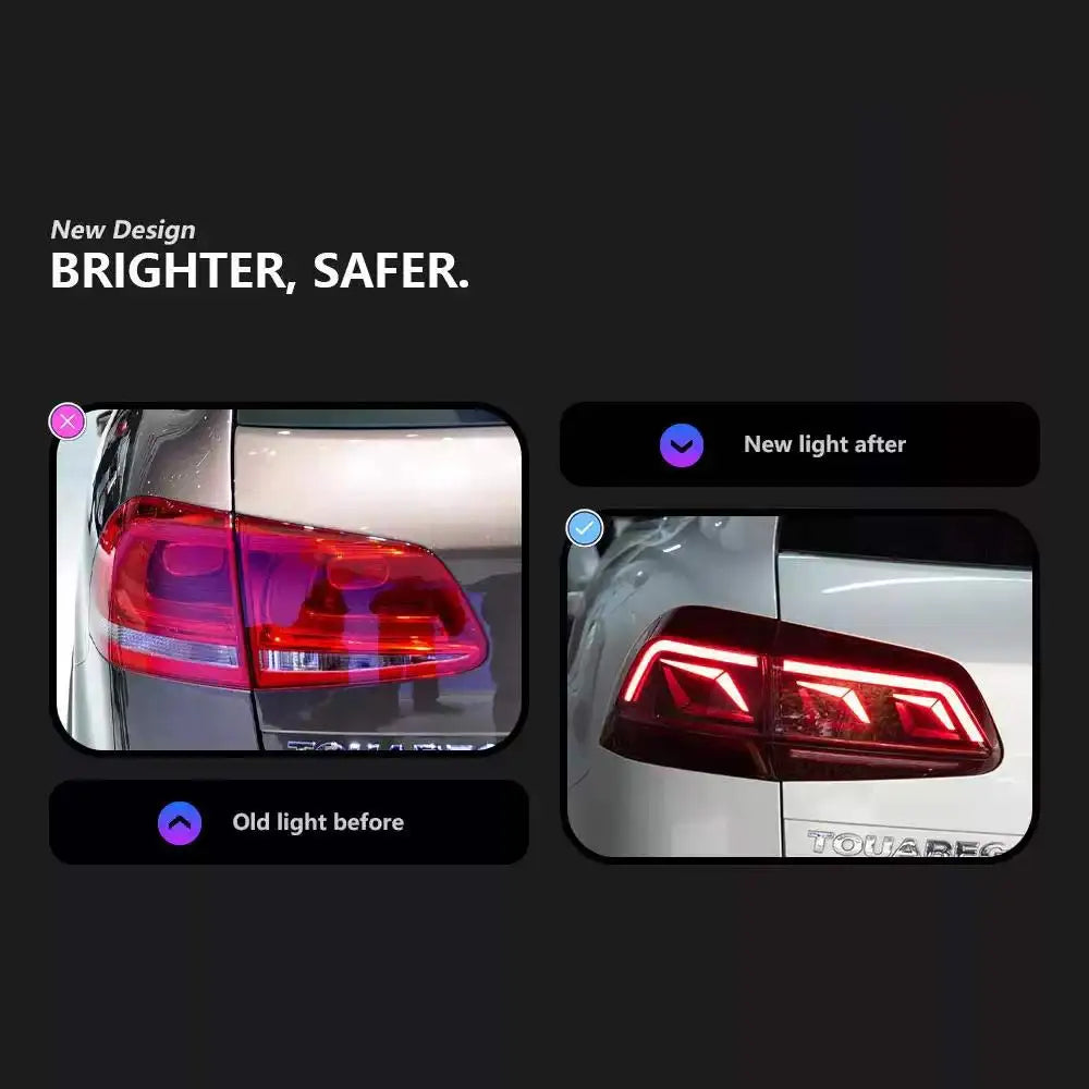 For Volkswagen Touareg LED Taillight Assembly Dynamic Steering