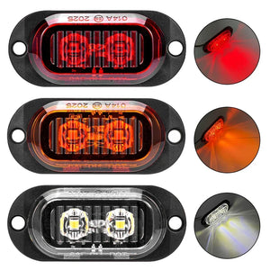 Trailer Truck Side Marker Waterproof 2LED Lorry Van Bus