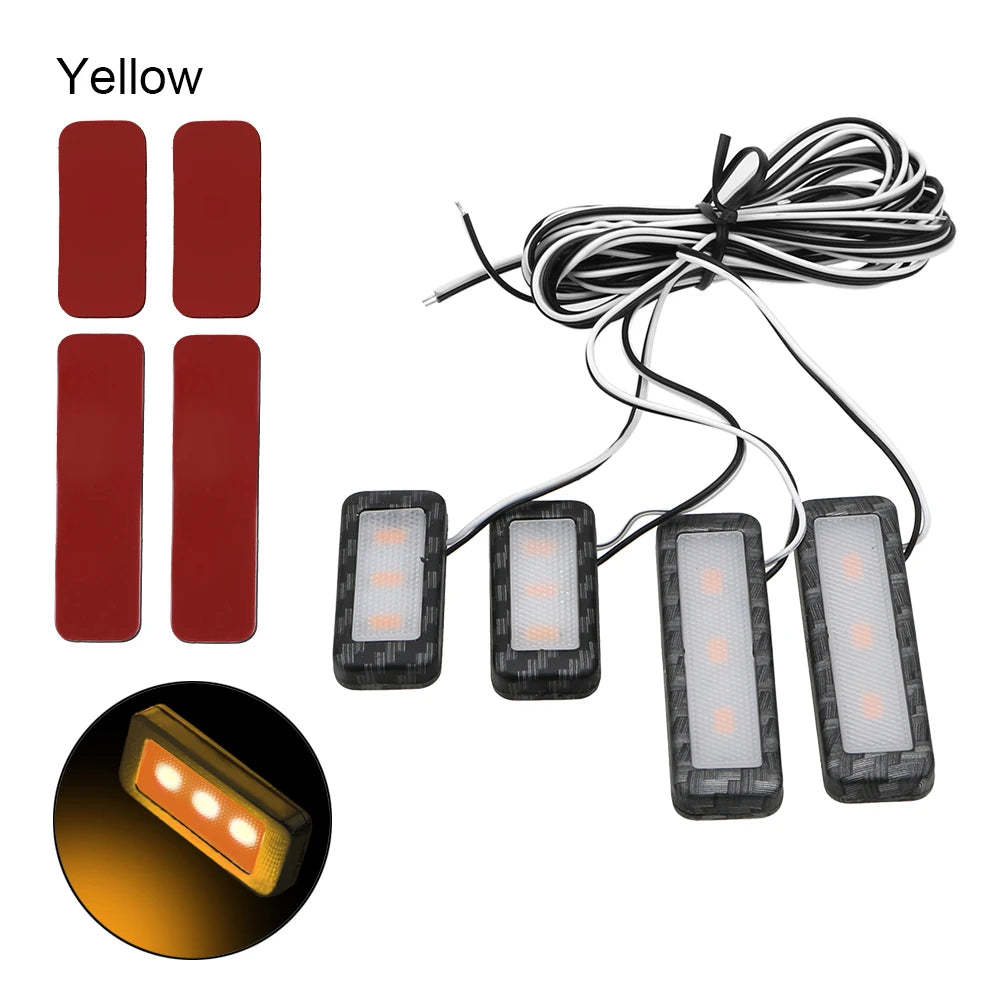 Armrest Interior Door Handle Lighting Inner Bowl Atmosphere 4PCS