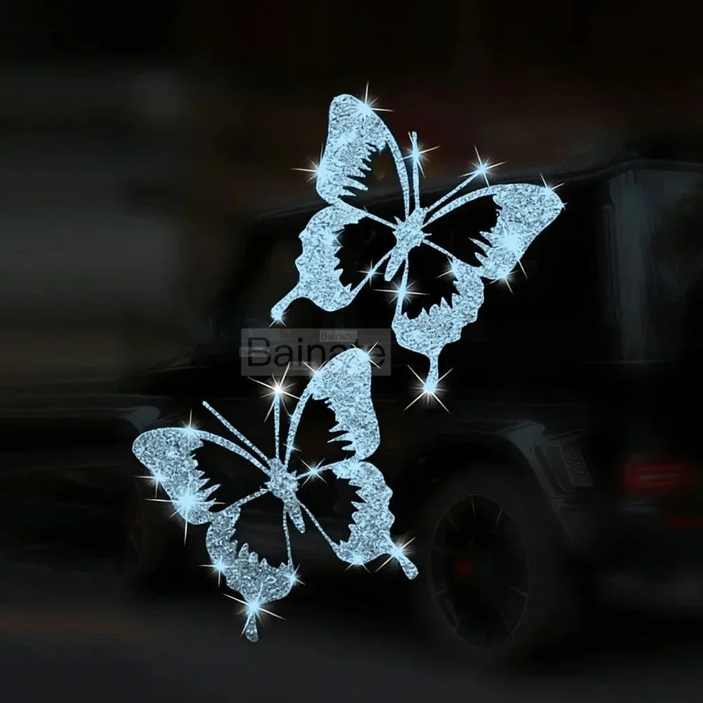 Sparkling Sandblasted Reflective Pvc Sticker Crown Queen