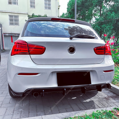 For BMW F20 116D 116I 118D Gloss Black Rear Diffuser Splitter