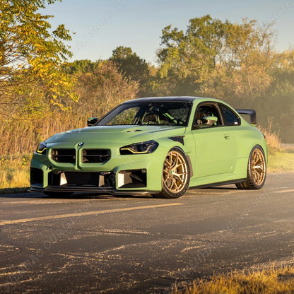 For BMW 2 Series M2 G87 3PCS ABS Gloss Black Front Bumper Lip