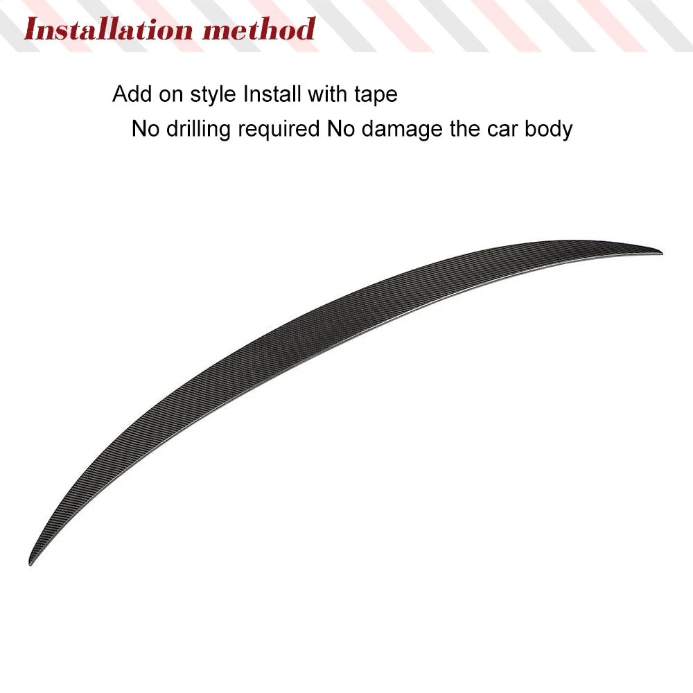 For BMW X6 F16 2015-2018 Carbon Fiber Rear Trunk Racing Spoiler