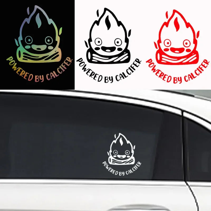 15x12.9cm Powered By Calcife Cute Sticker Body Bumper Windows