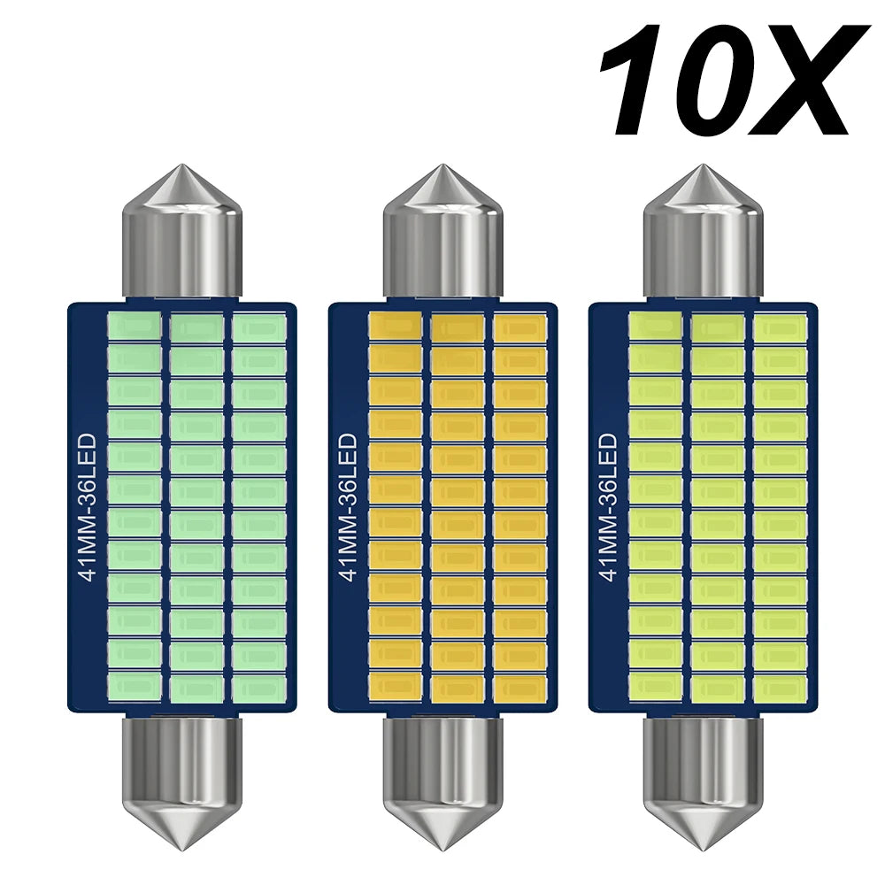 10X Festoon Interior Reading Ice Blue Warm White 4300K