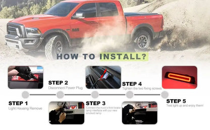 For 2019 2020 2021 2022 2023 Mount 3RD Brake Rear Stop Ram 1500
