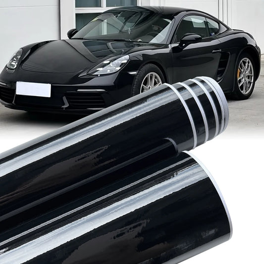 Piano Black Glossy Vinyl Wrap Film Bright Color Sticker