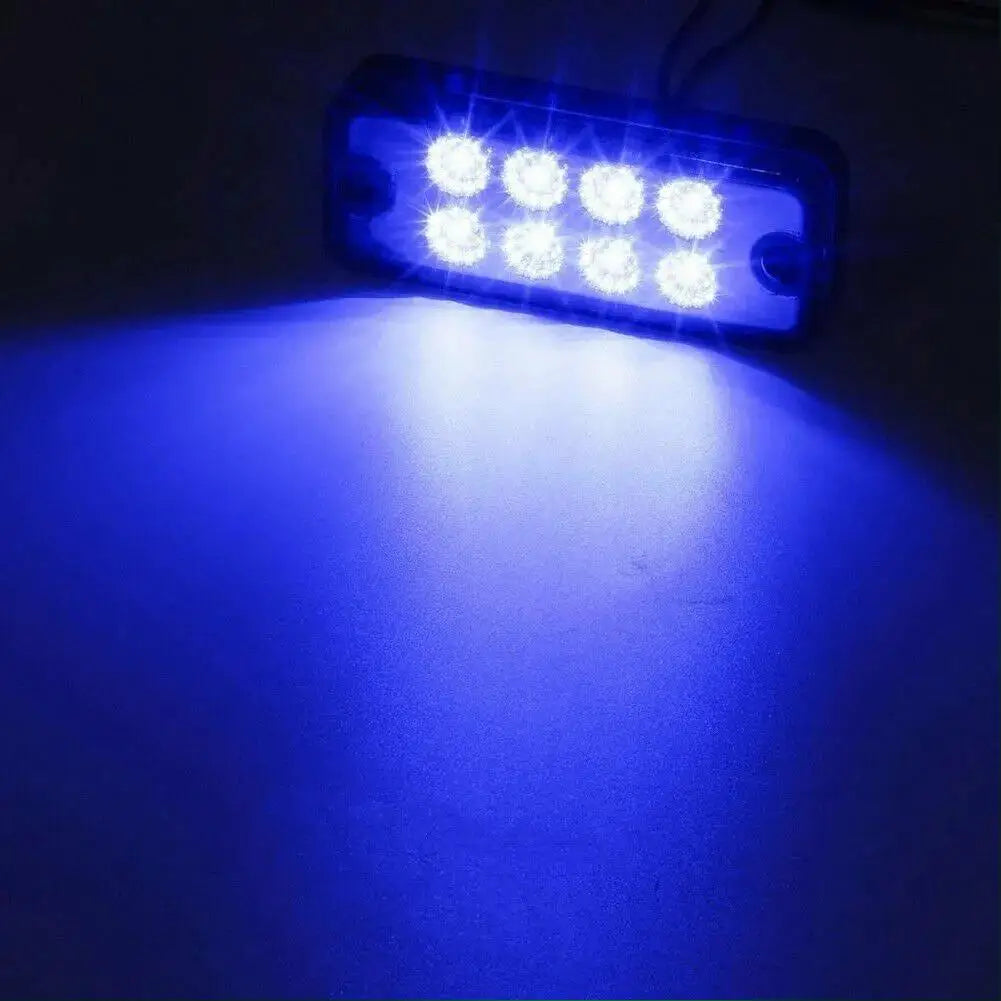 2PCS Blue Side Marker Indicator Clearance 12V Truck Trailer