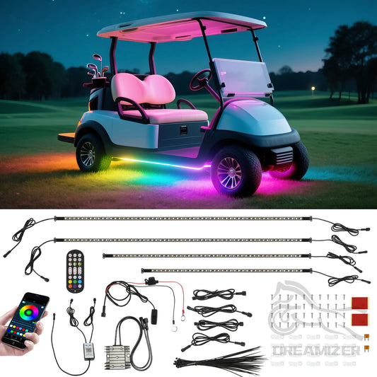 For Yamaha Club 4PCS Golf Cart Underglow Strip Neon Accent