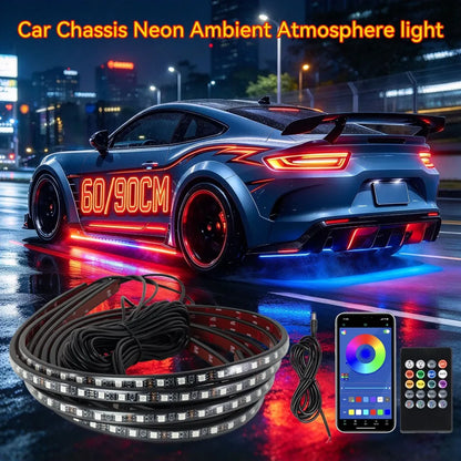 APP Remote Dual Control RGB Underglow Strip Waterproof Flexible