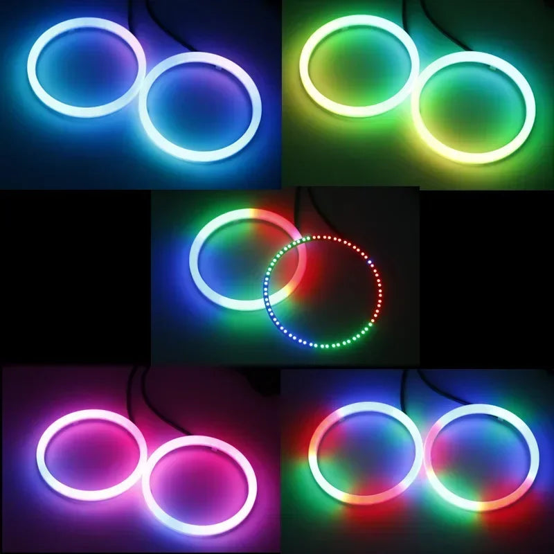 RGB Cotton Angel Eyes Halo Rings APP Control 2PCS