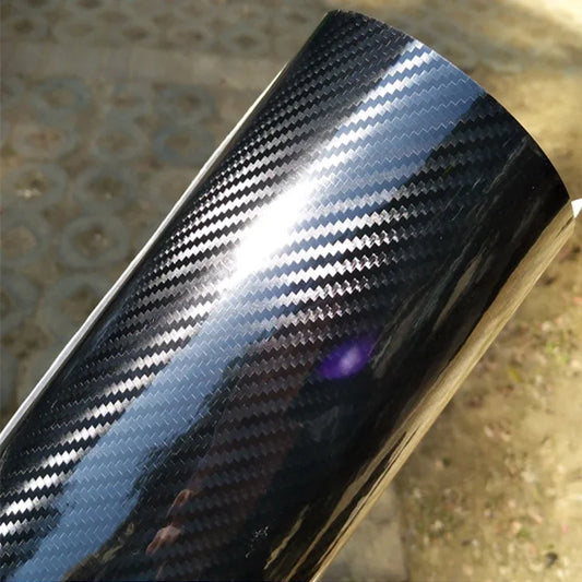 Ultra Glossy Carbon Fiber Vinyl Wrap Film Bubble Sticker