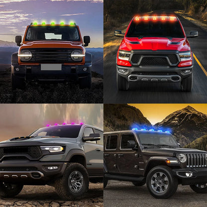 5PCS Solar Remote Control Roof Colorful Compatible Dodge Ram