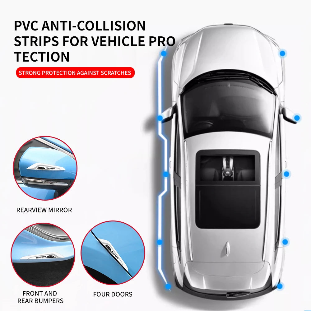 4PCS Night Glow Bumper Protector Thickened Pvc Silicone