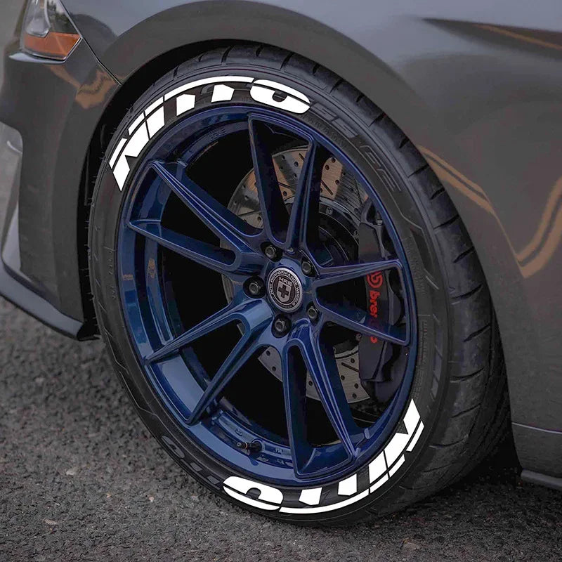 8PCS Tire Wheel Stickers Label Motocross Bike Motorcycle