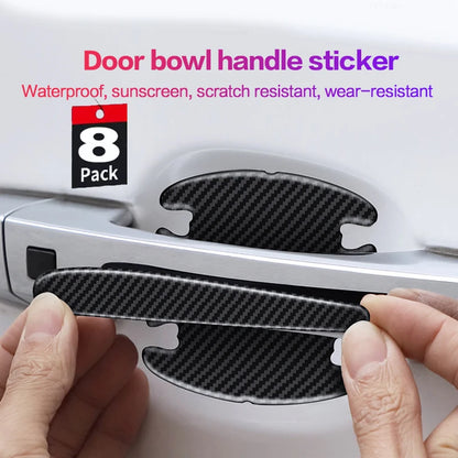 Door Handle Stick anti-collision Strip Carbon Fiber Protective
