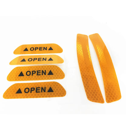 Door Open Wheel Eyebrow Reflective Sticker Cover Decal Trim