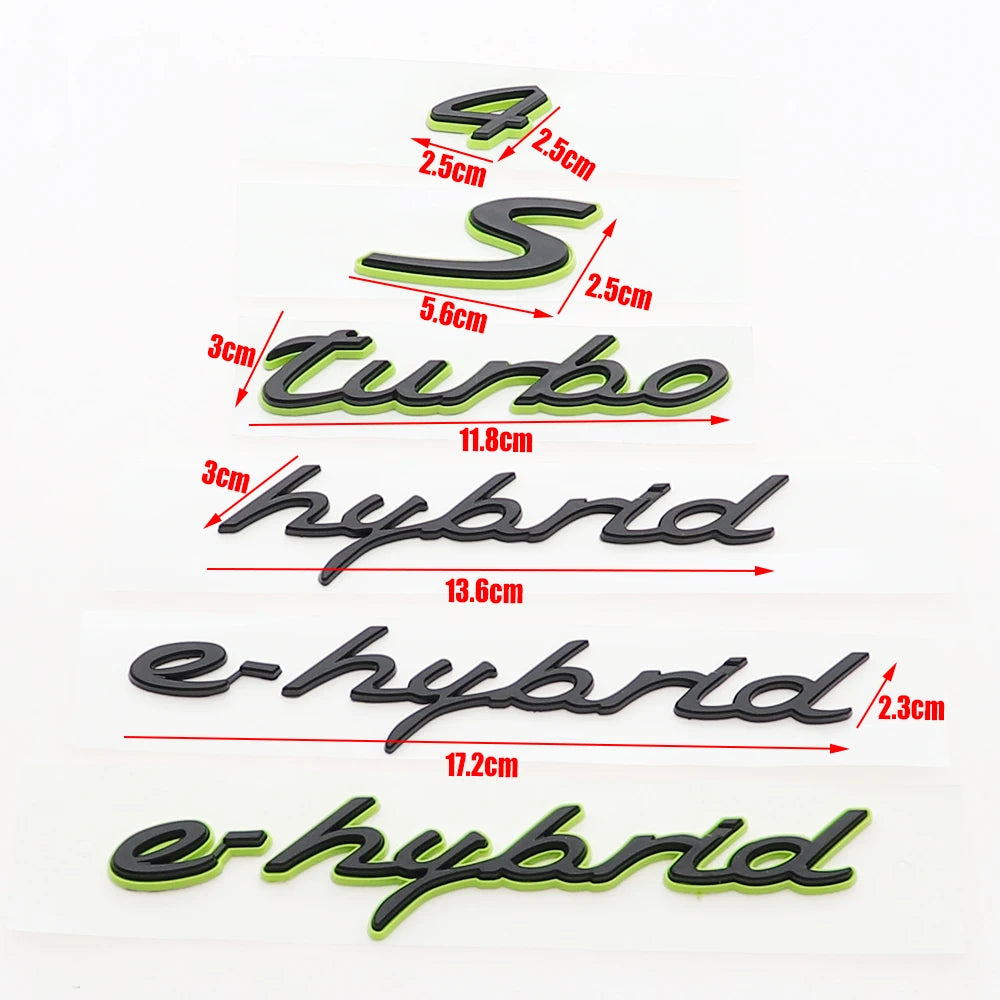 1PC 3D ABS e-hybrid Hybrid Turbo S Letter Side
