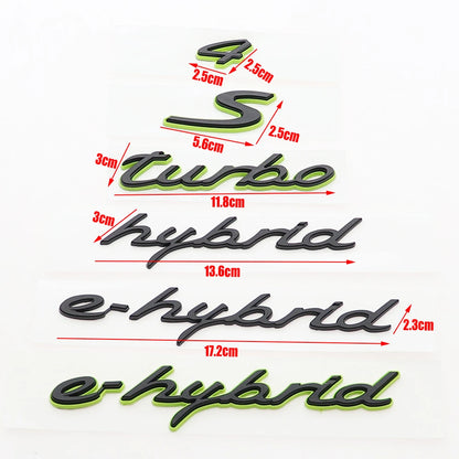 1PC 3D ABS e-hybrid Hybrid Turbo S Letter Side