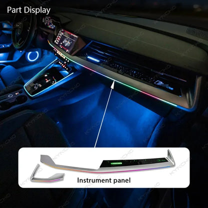 For Audi A3 8Y LED Kyncho Ambient Kit Colors RGB Bluetooth APP
