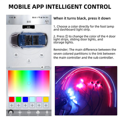 In Ambient Rbg Color Acrylic Guide Fiber Optic Interior