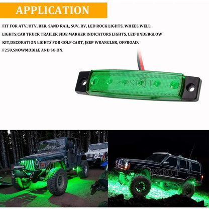 For Golf Cart Wrangler Offroad Rock Strip Underglow Wheel Fender