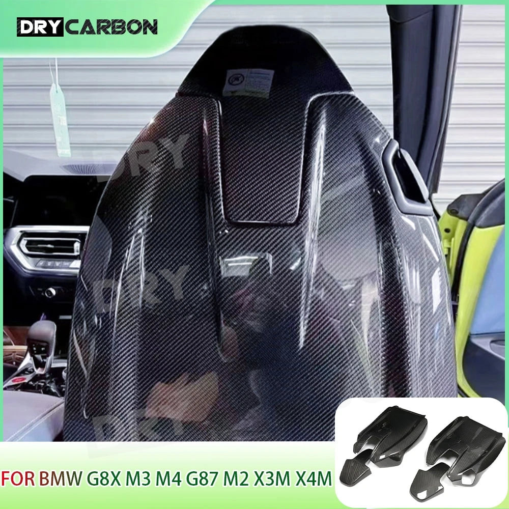 For BMW G80 M3 G82 G83 Dry Carbon Fiber SEAT Back Covers