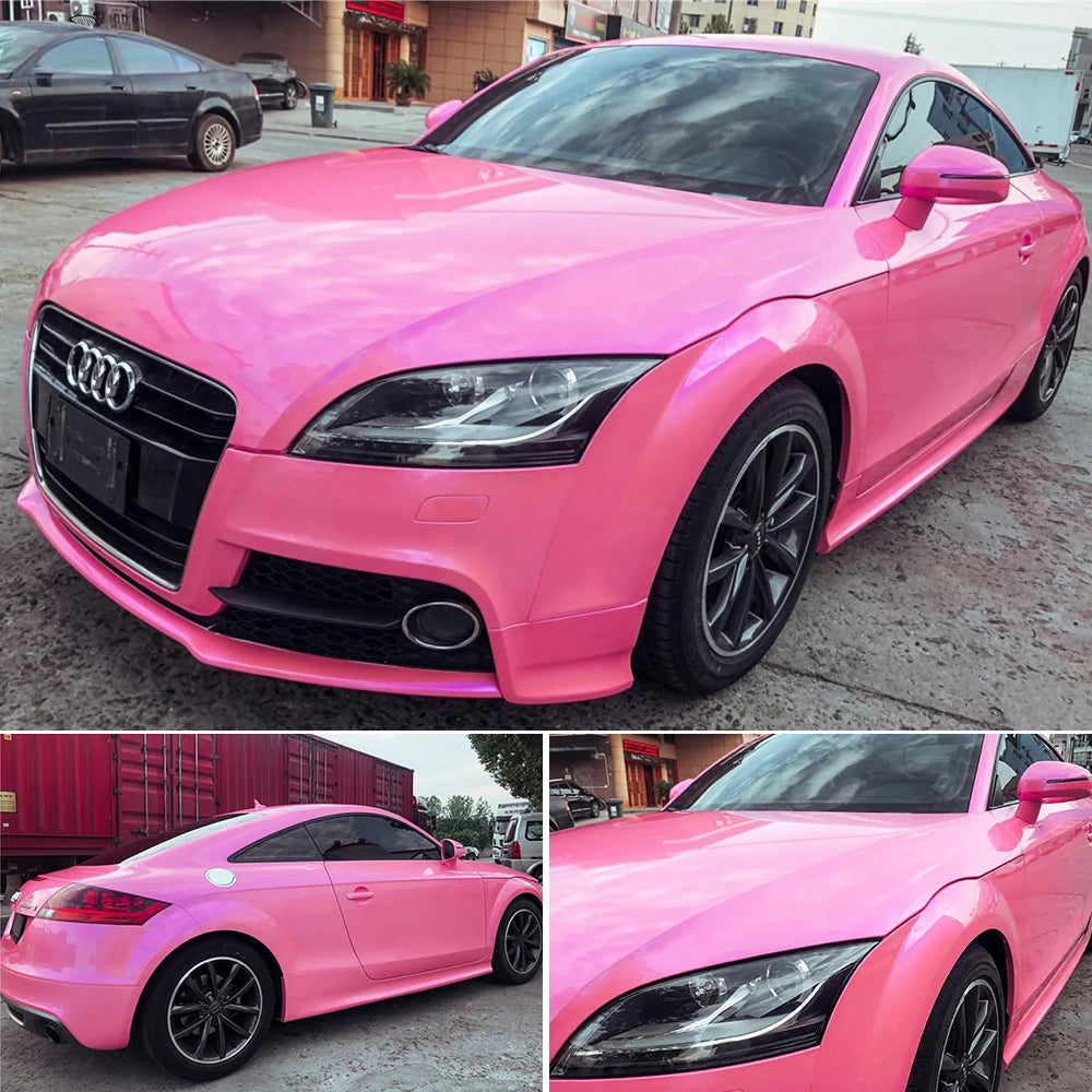 For Auto Tuning Bike Motorcycle Metallic Candy Pink Vinyl Wrap