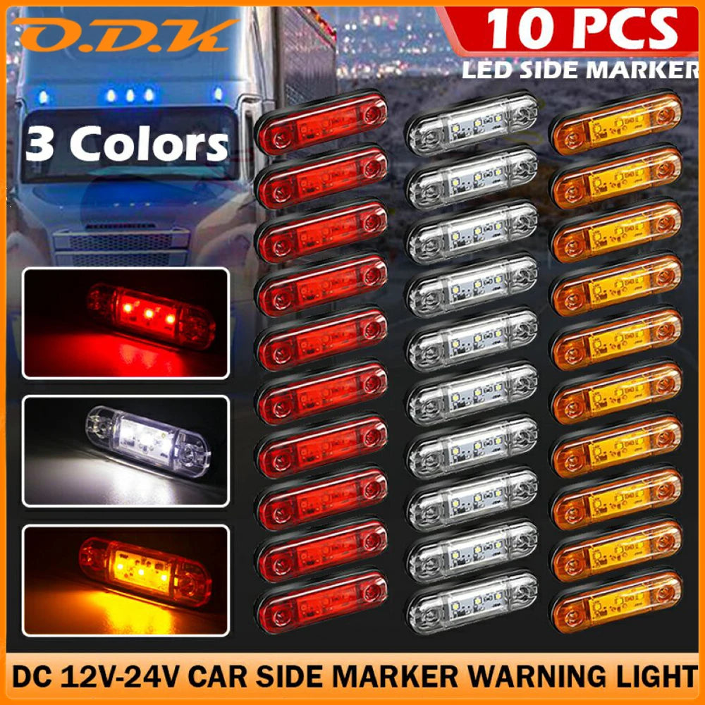 6X 10X 12V 24V External Side Marker Warning Oval