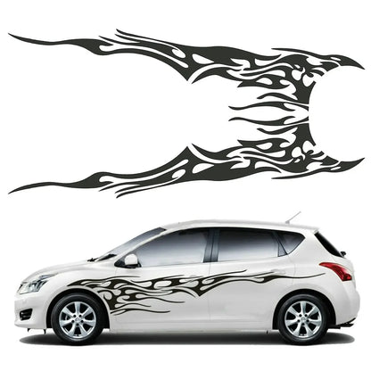 Stickers On Motors Side Body Vinyl Sticker Flame Large