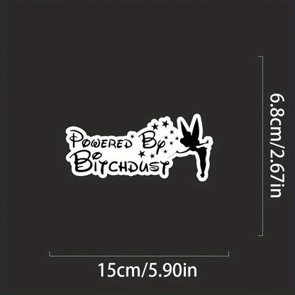 Cartoon Fairy Powered By Bitchdust Vinyl Decal self-adhesive