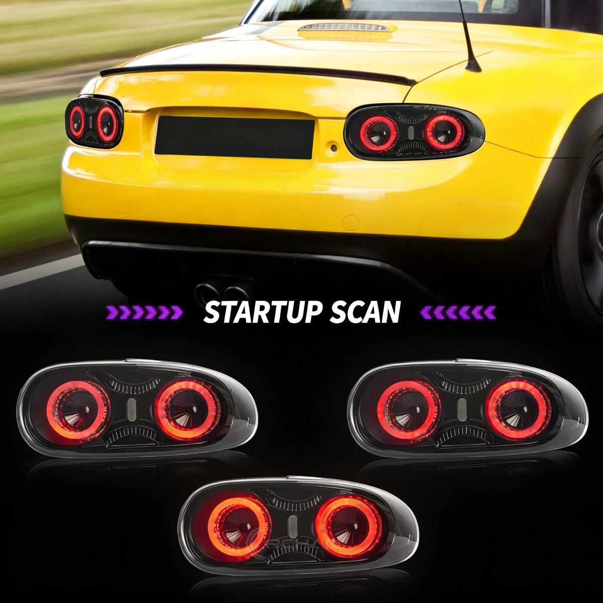 For Miata MX5 Nc LED Taillights Rear Brake third-generation