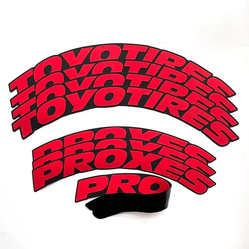 For Racing Tires Of Tire Letter Stickers Toyotires Rubber 3D