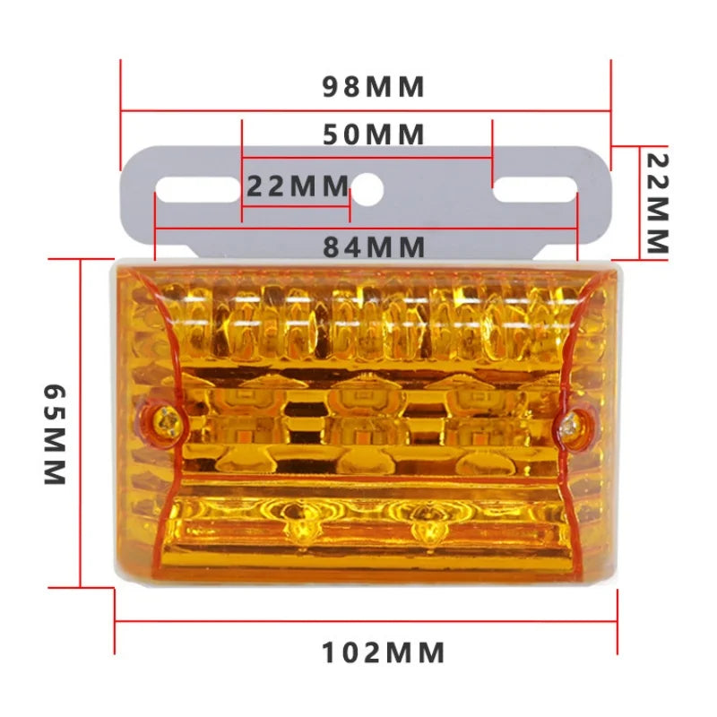 For Trailer Lighting Truck Clearance 24V Marker Van Side Red