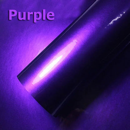 58x152cm Glossy Pearl Purple Metallic Glitter Wrap Sticker Wraps
