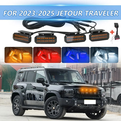 For 23-25 Jetour Traveler Grille Amber Marker Front Grill Yellow