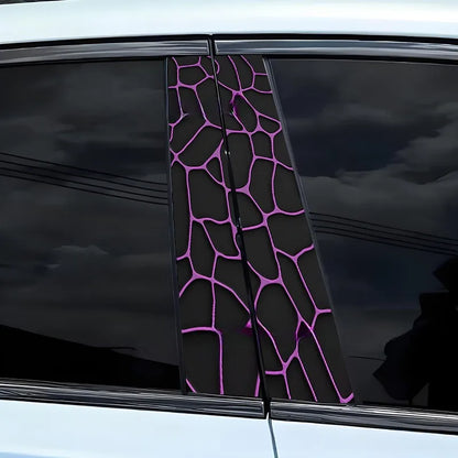 For Honeycomb Pattern B Pillar Sticker Waterproof Sunproof