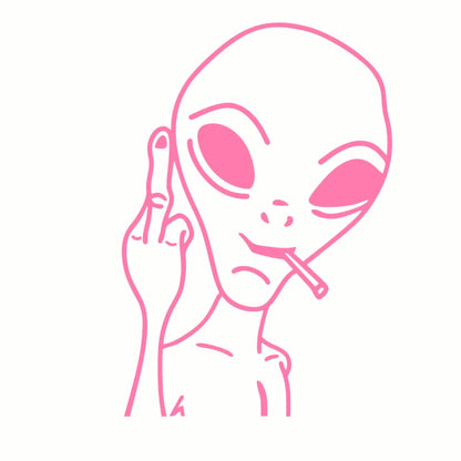 Hungmieh Stickers Funny Alien Personality Ufo Decals Laser Vinyl