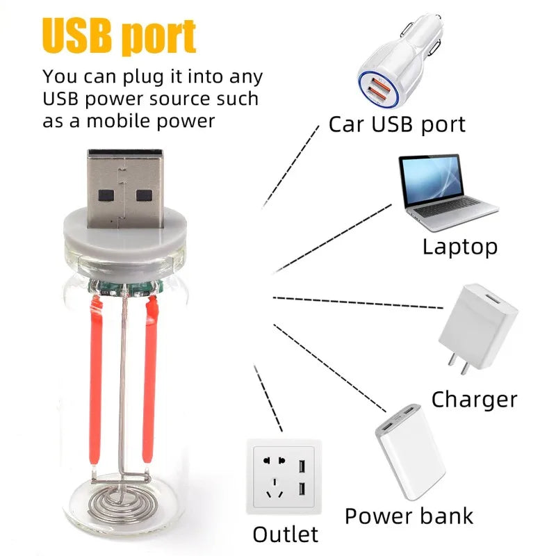 Night Glass ABS Ambient Lighting USB Power Cars Bedrooms