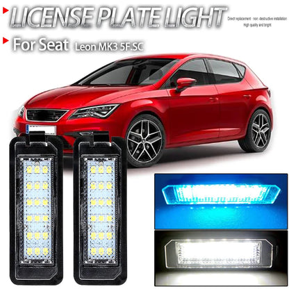For SEAT Leon MK3 5F.SC 2012 2PCS Canbus No Error License Number
