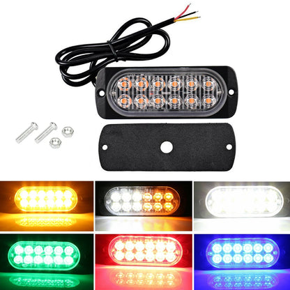 For Auto Drl 12 Strobe Emergency Flashing Beacon Warning 12V 24V