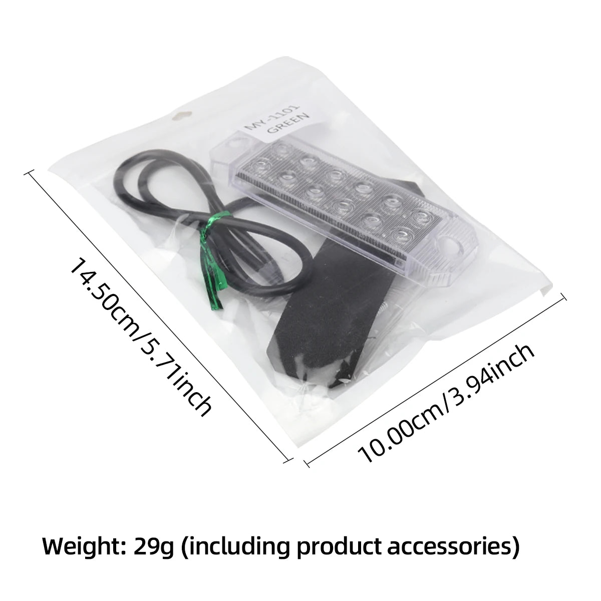2PCS Dual Row 12 Strobe Warning Ultra Thin Truck