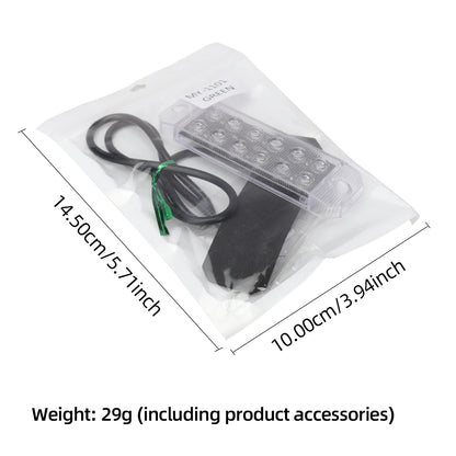 2PCS Dual Row 12 Strobe Warning Ultra Thin Truck