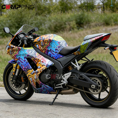 Graffiti Film Stickers Wrap Vinyl Motorcycle Outdoor Body