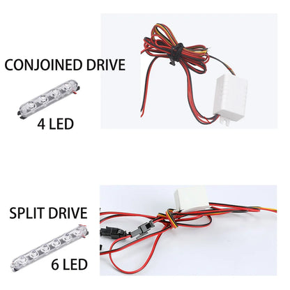 Warning Strobe Bar 12V Amber Flashing Beacon Stroboscope