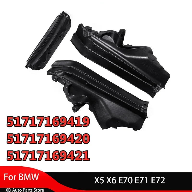 For BMW X5 X6 E70 E71 3PCS E72 Engine Upper Compartment