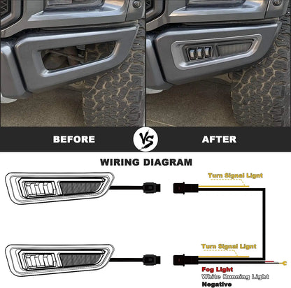For Gen 2 Ford F150 Raptor Movotor Fog Sequential Amber Turn